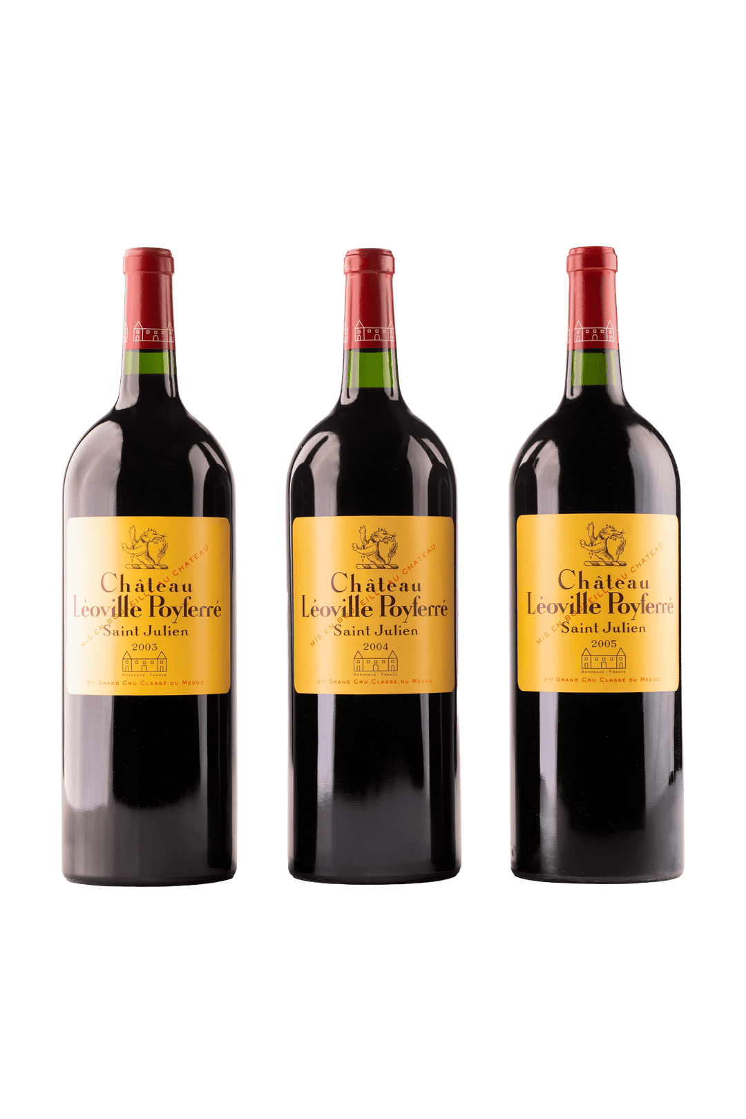 Coffret Leoville Poyferré 2003, 2004, 2005 Magnum 1500ml