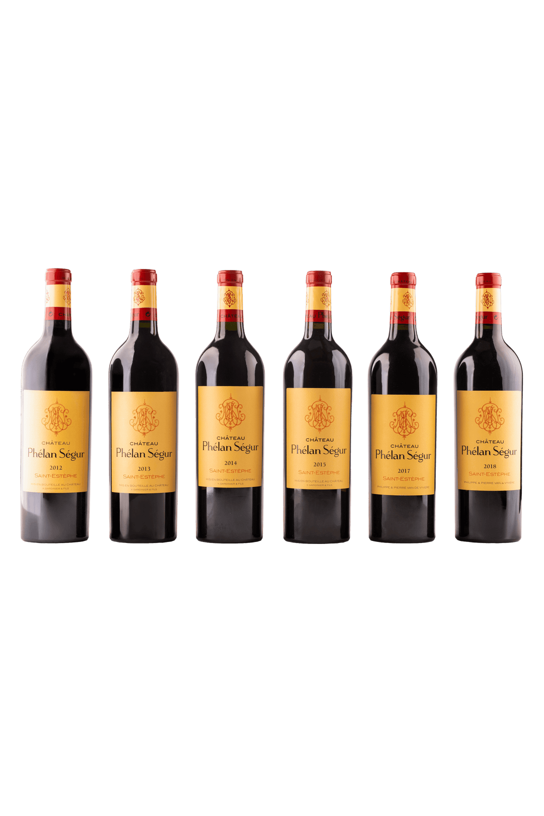 Coffret Château Phélan Ségur 2012, 2013, 2014, 2015, 2017, 2018